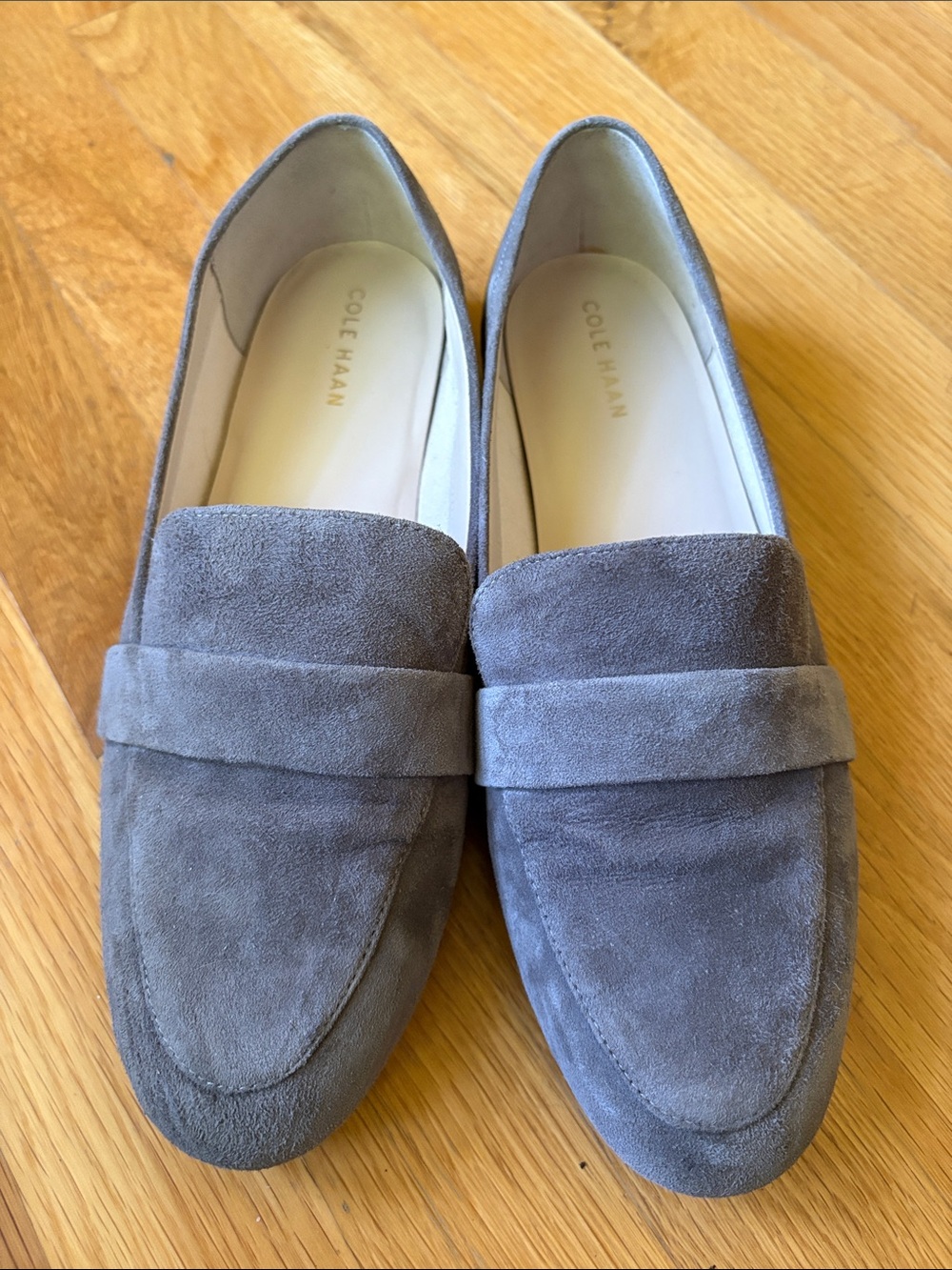 Cole Haan Gray Suede Loafers - Soft Gray 7.5
